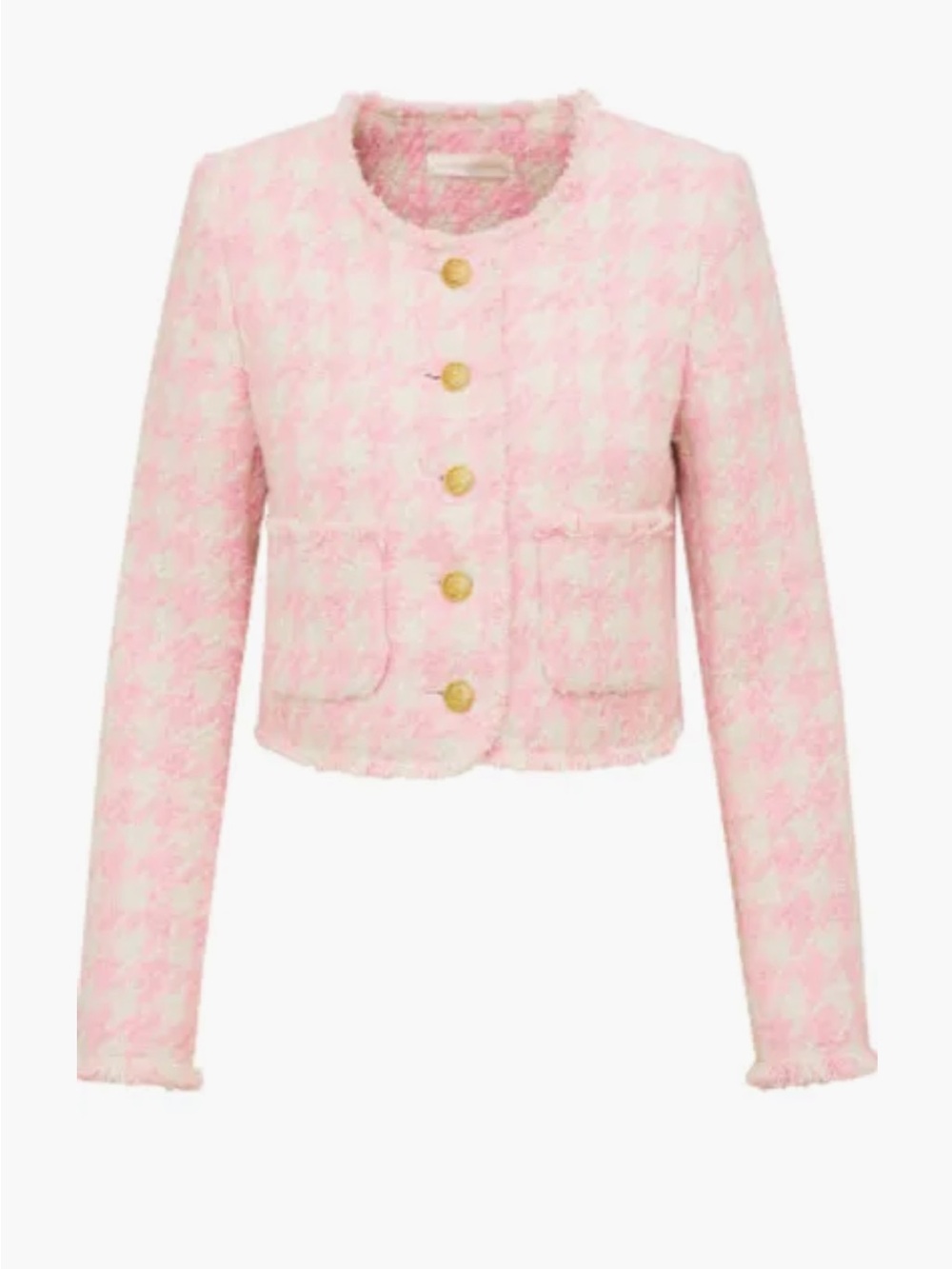 LOVESHACKFANCY Antoine Jacket In Rose Quartz